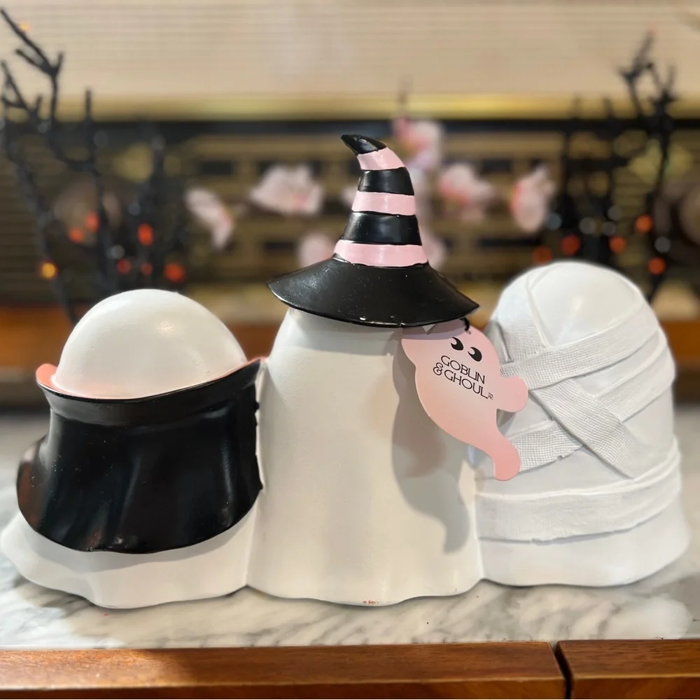 ✨NEW👻Goblin and Ghoul Halloween Ghosts In Costume Trio Decor👻 - Picture 11 of 13